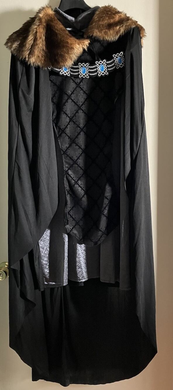 Game of Thrones Medieval Knight Fur Cape Renaissance Viking Costume Cosplay